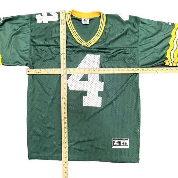 90s Green Bay Packers STARTER NFL Brett Farve #4 Jersey Sz Large - Picture 5 of 6